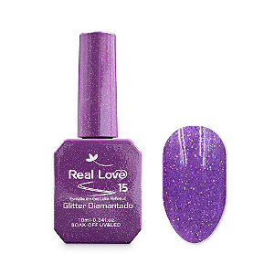 Esmalte em Gel Glitter Refletivo -Real Love 15 roxo