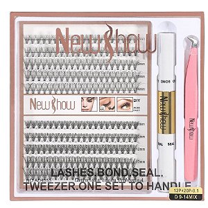 Kit cílios tufinho New Show cola e pinça