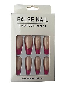 unhas bailarina realista reversa multicolor