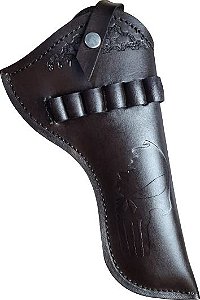 .38 .357 Cano 6" Externo Justiceiro Café Coldre Revólver