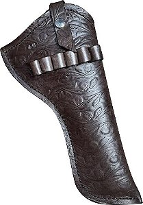 .44 Cano 6,5" Externo Floral Café Coldre Revólver