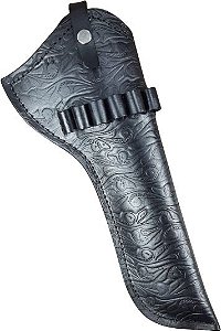 .357 Cano 8" 3/8' Externo Floral Preto Coldre Revólver