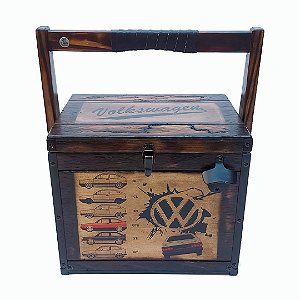 Cooler de Madeira Personalizado Gol 13 Litros