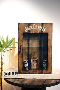 Mini Cristaleira de Madeira Jack Daniel's