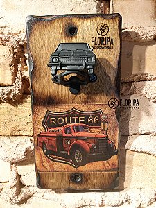 Abridor Magnético de garrafas para Parede Route 66!