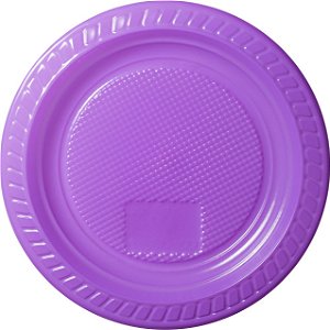 PRATO 15 CM FESTINHA LILAS - PC X 10