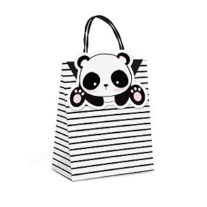 SACOLA PAPEL C/FECHA PANDA C/10  - UN X 1