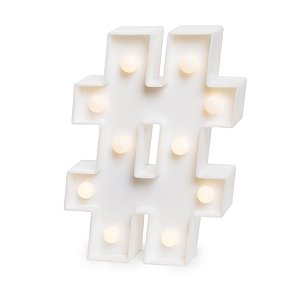 LUMINOSO C/LED BRANCO # - UN X 1