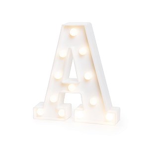 LUMINOSO C/LED BRANCO LETRA A - UN X 1