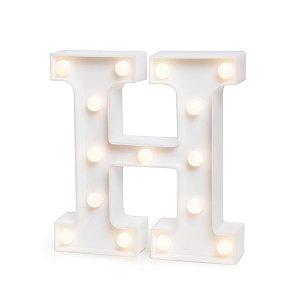 LUMINOSO C/LED BRANCO LETRA H - UN X 1