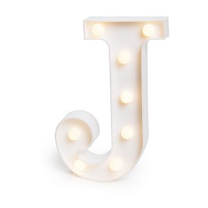 LUMINOSO C/LED BRANCO LETRA J - UN X 1