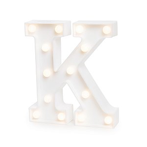 LUMINOSO C/LED BRANCO LETRA K - UN X 1