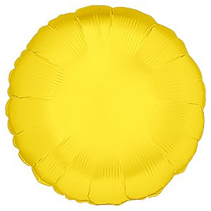 BALAO MET REDONDO 18 45CM AMARELO - UN X 1