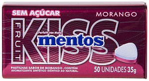 MENTOS 35G KISS LATA MORANGO - UN X 1