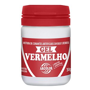 CORANTE GEL 30G ARCOLOR VERMELHO - UN X 1