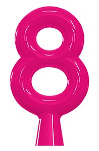 VELA ANIVER NEON ROSA NUMERO 8 - UN X 1