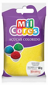 ACUCAR COLORIDO 80G MIL CORES AMARELO - PC X 1