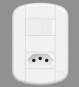 Interruptor simples e tomada PAD 2P+T 20A Blanc+
