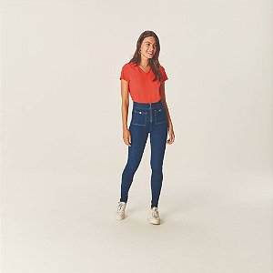 Blusa Malwee Baby Look Decote V em Malha