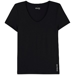T-Shirt Enfim Active Manga Curta em Viscose Strech