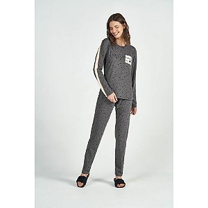 Pijama Cor com Amor Manga Longa