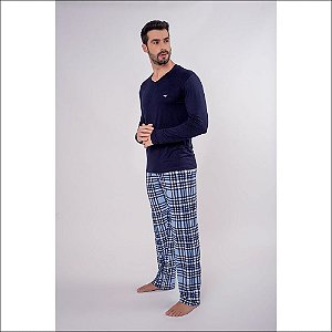 Pijama Podiun Masculino Manga Longa em Viscolycra