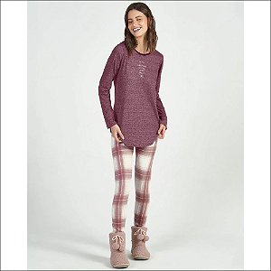 Pijama Cor com Amor Manga Longa