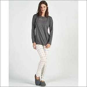 Pijama Cor com Amor Manga Longa