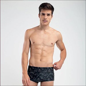 Sunga Mash Slip Mix de Folhas e Listras