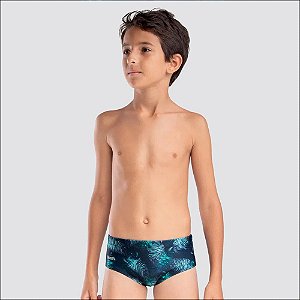 Sunga Mash Slip Infantil Folhagem