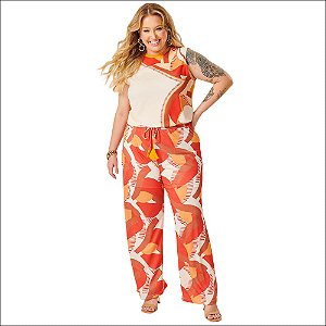 Calça Lisamour Pantalona  Plus Size
