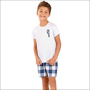 Pijama Cor Com Amor Infantil Menino Manga Curta