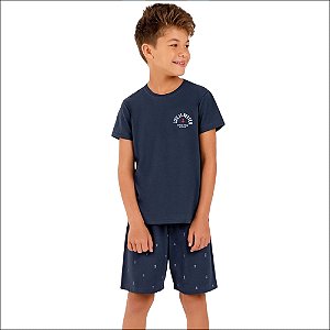 Pijama Cor Com Amor Infantil Menino Manga Curta