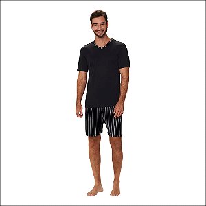 Pijama Podiun Masculino Manga Curta
