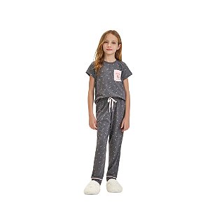Pijama Cor Com Amor Infantil Menina Manga Curta
