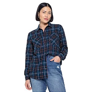 Camisa Enfim Xadrez Manga Longa
