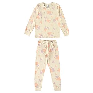 Pijama Malwee Manga Longa Infantil Menina