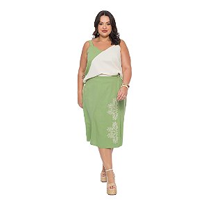 Regata Lisamour Bicolor em Linho Plus Size