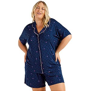 Short Doll Cor com Amor com Abertura Plus Size