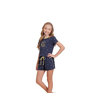 Pijama Lua Encantada Infantil Menina Manga Curta