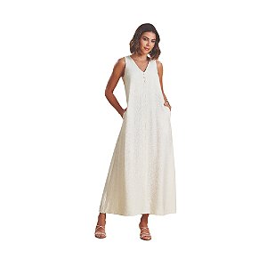 Vestido Doce Trama Cavado Midi