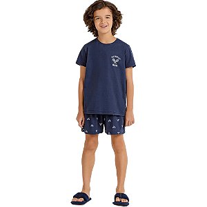 Pijama Lua Encantada Manga Curta Infantil Menino