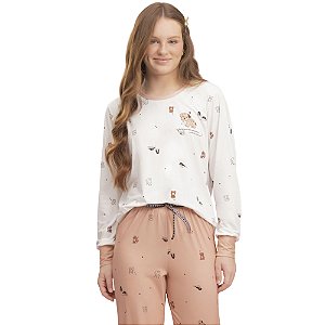 Pijama Lua Encantada Manga Longa