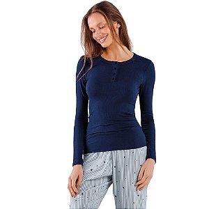 Pijama Cor com Amor Manga Longa com Calça