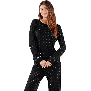 Pijama Cor com Amor Manga Longa com Calça