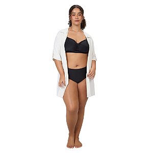 Chemise Alto Giro Plus Size Manga Curta