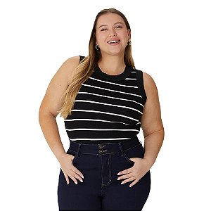 Regata Malwee Plus Size Listrada