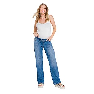 Calça Jeans Emma Fiorezi Comfy Com Cordão