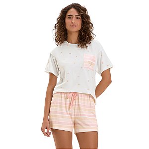 Short Doll Cor Com Amor Manga Curta