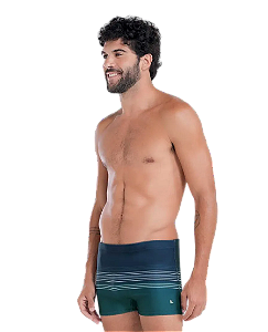 Sunga Mash Boxer Estampada com Listra